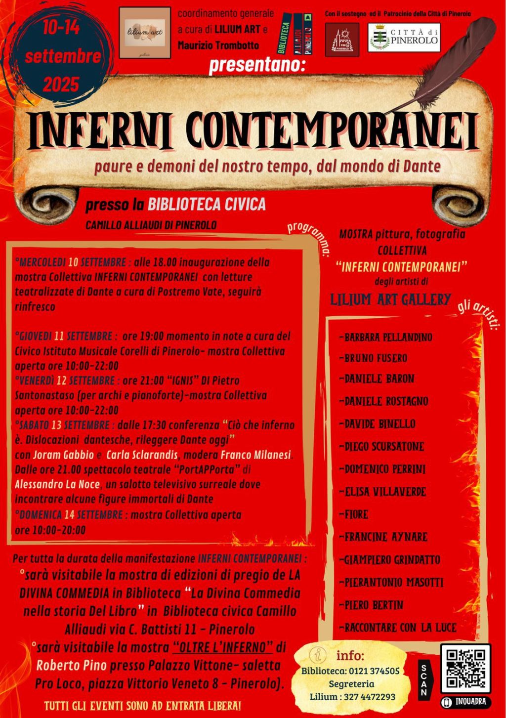 INFERNI CONTEMPORANEI  10-14 SETTEMBRE&nbsp;PINEROLO